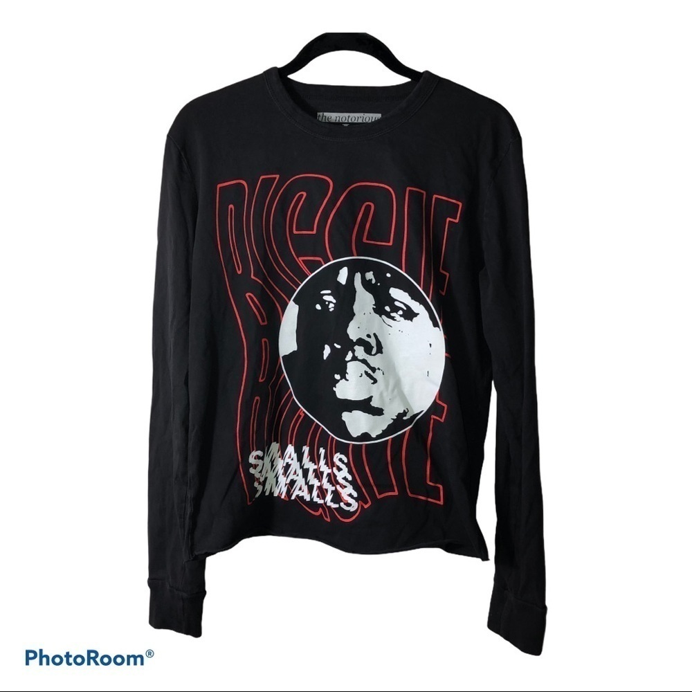 BIGGIE SMALLS - Black Graphic Long Sleeve T-Shirt Sz XS